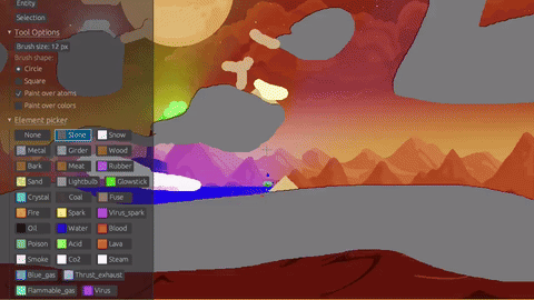 Thumbnail for A Custom Level Editor: Demo of an in-game pixel-based level editor, which is basically an image editor but also supports placing enemies and hazards