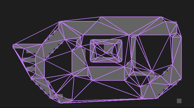 Example of unconstrained delaunay triangulation