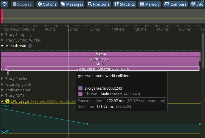 Screenshot of Tracy profiler