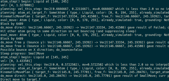 Screenshot of a large amount of mostly inscrutable output