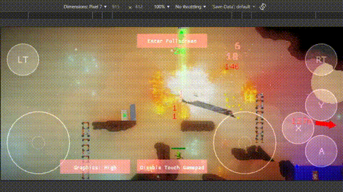 Thumbnail for Touching Screens: A touchscreen gamepad being used to control the player character